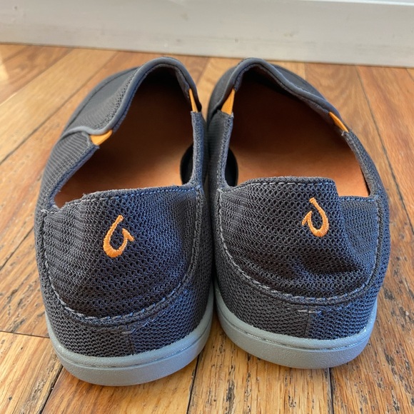 Olukai mens nohea mesh gray slip on shoes 8 main image 8